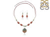 SunStone/Pearl/Green Jasper Beaded Jewelry Set BDD-12-1614
