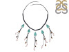Turquoise/Rose Quartz/Tiger Eye Beaded Necklace BDD-12-1617