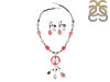 Cherry Agate/Pearl/Crystal Beaded  Jewelry Set BDD-12-1638