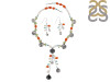 Black Rutile/Carnelian Beaded  Jewelry Set BDD-12-1644