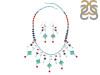 Turquoise/Lapis/Red Jasper Beaded  Jewelry Set BDD-12-1649