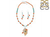 Carnelian/Green Onyx Beaded  Jewelry Set BDD-12-1652