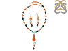 Carnelian/Black Spinel Beaded  Jewelry Set BDD-12-1653