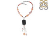 Lava/Pearl/Red Jasper Beaded Necklace BDD-12-1660
