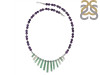 Green Aventurine/Amethyst Beaded Necklace BDD-12-1661