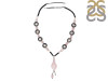 Rose Quartz/Pearl Beaded Necklace BDD-12-1663