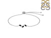 Black Tourmaline & White Topaz Bracelet With Adjustable Camera Lock BLS-RDB-143.