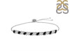 Black Tourmaline & White Topaz Bracelet With Adjustable Camera Lock BLS-RDB-128.