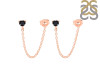 Black Tourmaline Chain Stud Earring BLS-RDE-1235.