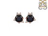 Black Tourmaline & White Topaz Stud Earring BLS-RDE-1260.