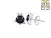 Black Tourmaline & White Topaz Stud Earring BLS-RDE-1260.