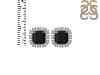 Black Tourmaline & White Topaz Stud Earring BLS-RDE-1263.