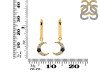Black Tourmaline & White Topaz Hoop Earring BLS-RDE-1471.