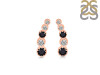 Black Tourmaline & White Topaz Stud Earring BLS-RDE-1472.