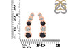 Black Tourmaline & White Topaz Stud Earring BLS-RDE-1472.
