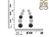 Black Tourmaline & White Topaz Stud Earring BLS-RDE-1472.