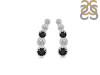 Black Tourmaline & White Topaz Stud Earring BLS-RDE-1472.