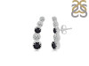 Black Tourmaline & White Topaz Stud Earring BLS-RDE-1472.