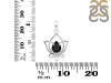 Black Tourmaline Lotus Pendant BLS-RDEP-877.