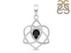 Black Tourmaline Triquetra Heart Knot Pendant BLS-RDEP-880.