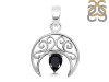 Black Tourmaline Crescent Moon Pendant BLS-RDEP-890.