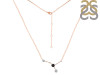 cancer Zodiac Star Constellation Black Tourmaline & White Topaz Necklace BLS-RDN-486.