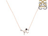 Virgo Zodiac Star Constellation Black Tourmaline & White Topaz Necklace BLS-RDN-491.