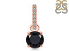 Black Tourmaline & White Topaz Pendant BLS-RDP-549-CZ-LOOP.