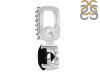 Black Tourmaline & White Topaz Pendant BLS-RDP-549-CZ-LOOP.