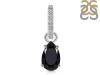 Black Tourmaline & White Topaz Pendant BLS-RDP-550-CZ-LOOP.