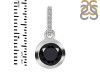 Black Tourmaline & White Topaz Pendant BLS-RDP-742-CZ-LOOP.