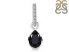 Black Tourmaline & White Topaz Pendant BLS-RDP-779-CZ-LOOP.