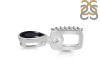 Black Tourmaline & White Topaz Pendant BLS-RDP-779-CZ-LOOP.