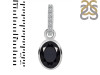 Black Tourmaline & White Topaz Pendant BLS-RDP-792-CZ-LOOP.