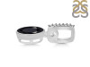 Black Tourmaline & White Topaz Pendant BLS-RDP-792-CZ-LOOP.