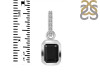 Black Tourmaline & White Topaz Pendant BLS-RDP-954-CZ-LOOP.