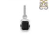 Black Tourmaline & White Topaz Pendant BLS-RDP-954-CZ-LOOP.