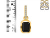 Black Tourmaline & White Topaz Pendant BLS-RDP-955-CZ-LOOP.
