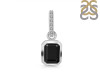 Black Tourmaline & White Topaz Pendant BLS-RDP-955-CZ-LOOP.