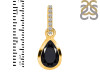 Black Tourmaline & White Topaz Pendant BLS-RDP-956-CZ-LOOP.
