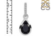 Black Tourmaline & White Topaz Pendant BLS-RDP-956-CZ-LOOP.