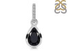 Black Tourmaline & White Topaz Pendant BLS-RDP-956-CZ-LOOP.
