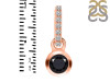 Black Tourmaline & White Topaz Pendant BLS-RDP-957-CZ-LOOP.