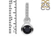 Black Tourmaline & White Topaz Pendant BLS-RDP-957-CZ-LOOP.