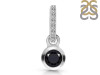 Black Tourmaline & White Topaz Pendant BLS-RDP-957-CZ-LOOP.