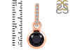 Black Tourmaline & White Topaz Pendant BLS-RDP-958-CZ-LOOP.