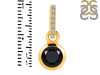 Black Tourmaline & White Topaz Pendant BLS-RDP-958-CZ-LOOP.