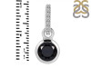 Black Tourmaline & White Topaz Pendant BLS-RDP-958-CZ-LOOP.