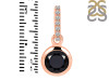 Black Tourmaline & White Topaz Pendant BLS-RDP-959-CZ-LOOP.