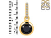 Black Tourmaline & White Topaz Pendant BLS-RDP-959-CZ-LOOP.